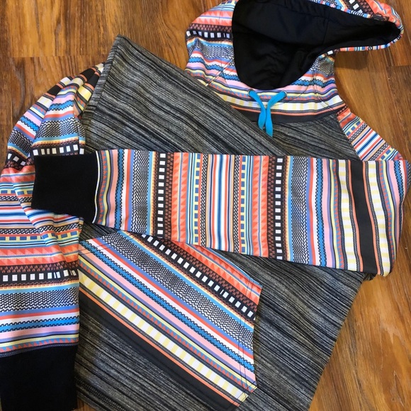 Hooey Tops - Hooey Hoodie Charcoal / Aztec